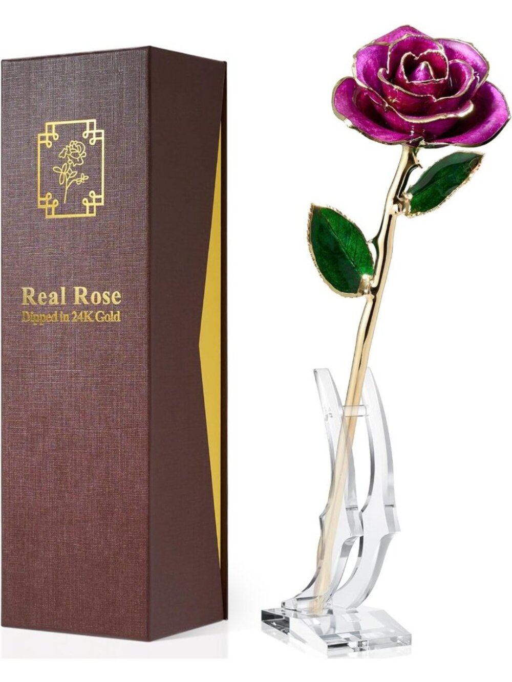 24K Gold Dipped Rose - Elegant Forever Gift for Her, Perfect for Birthdays